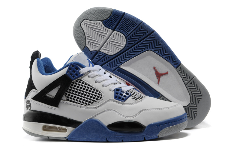 jordan retro 4 blanche et bleu